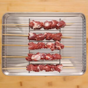 Lamb skewers for barbecue